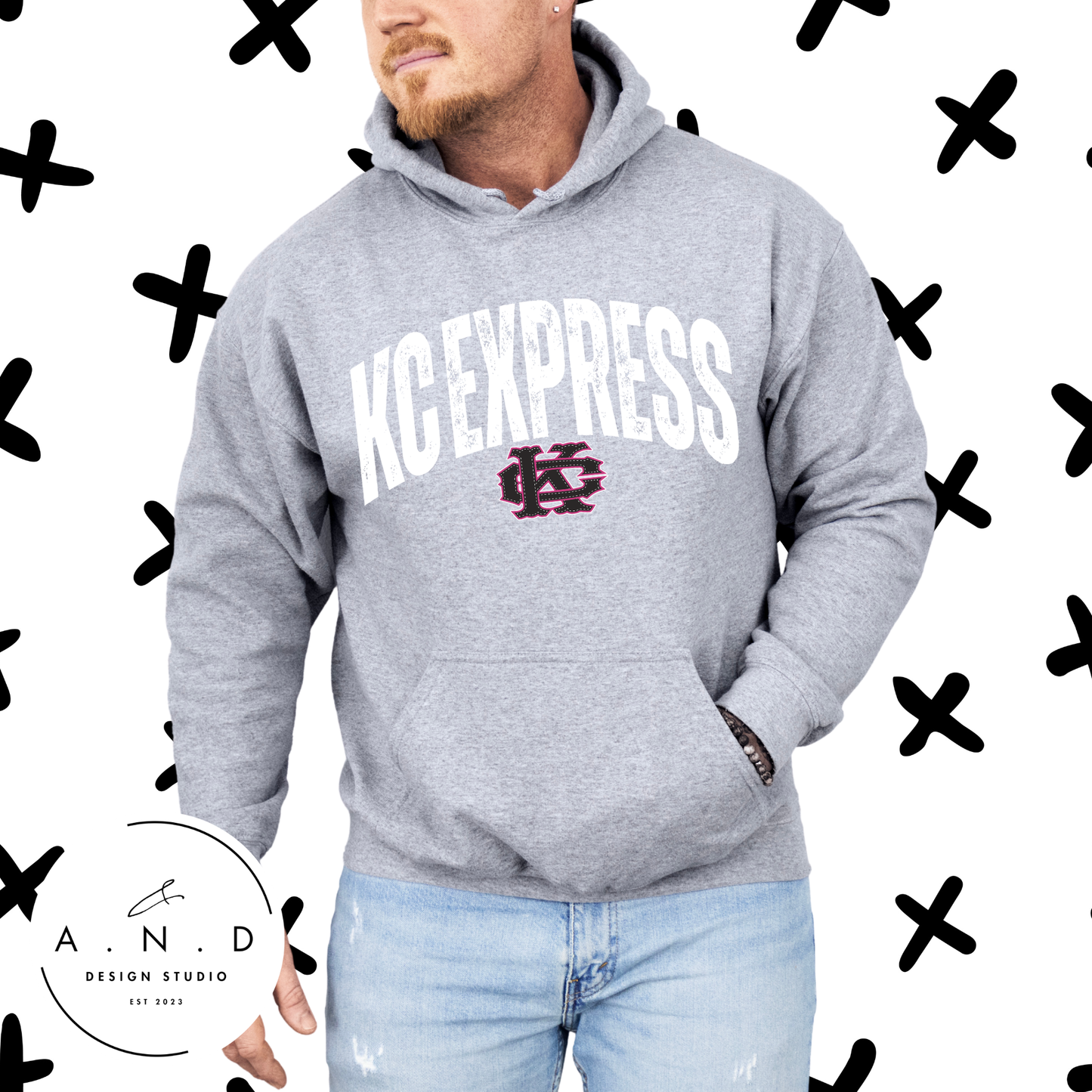 KC Express Distressed- pink/black