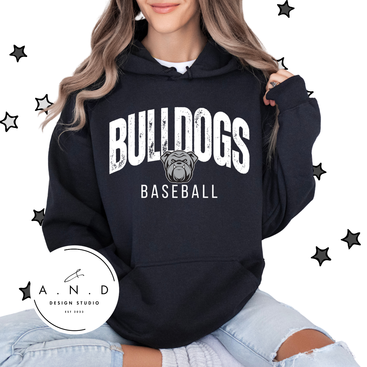 Bulldogs Baseball- Distressed