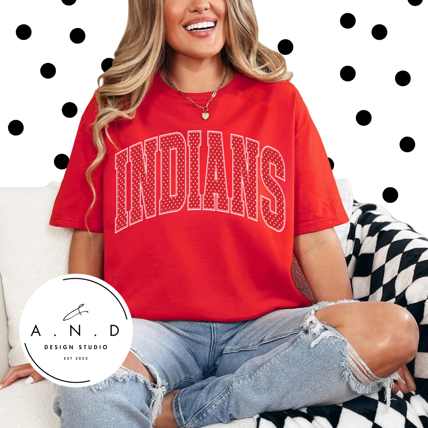 Indians Polka Dot