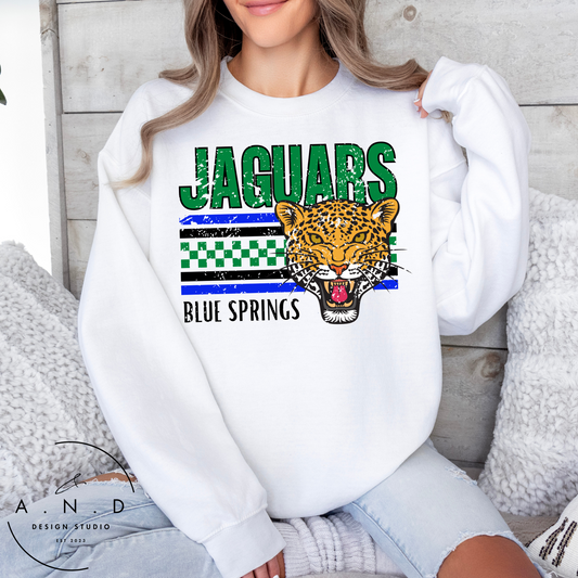 Jaguars Checkered Distressed