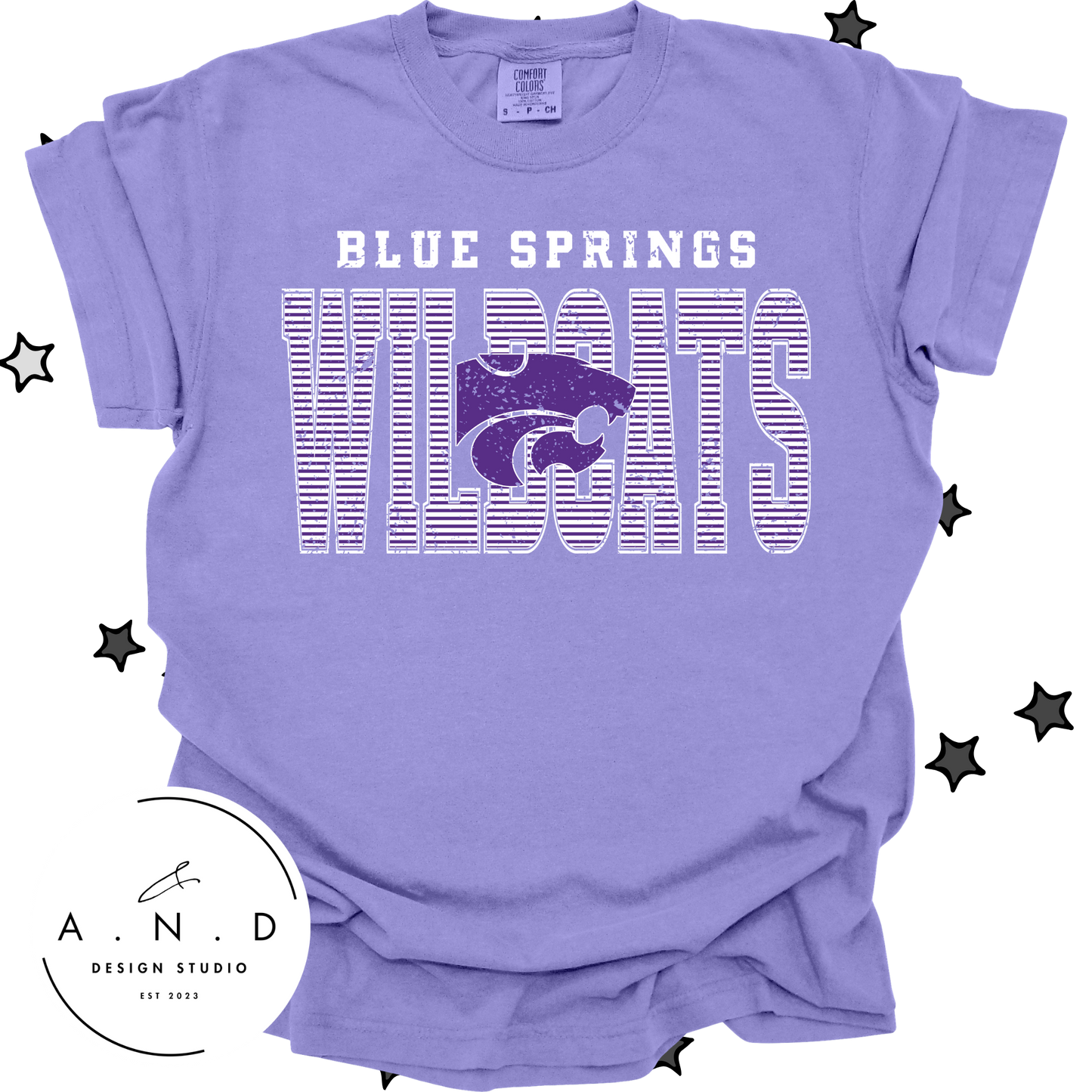 Wildcats Stripe Distressed