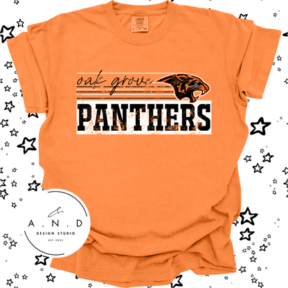 Oak Grove Panthers Block Distressed