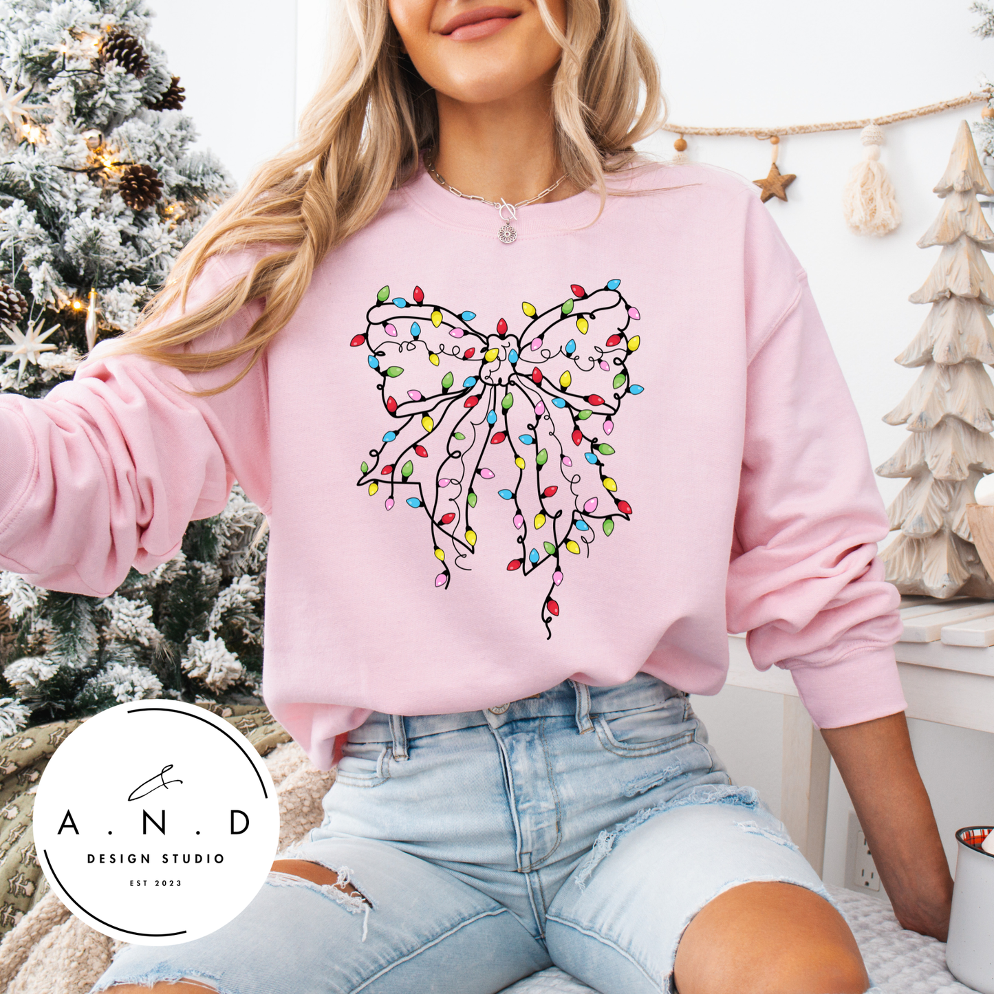 Christmas Lights Bow