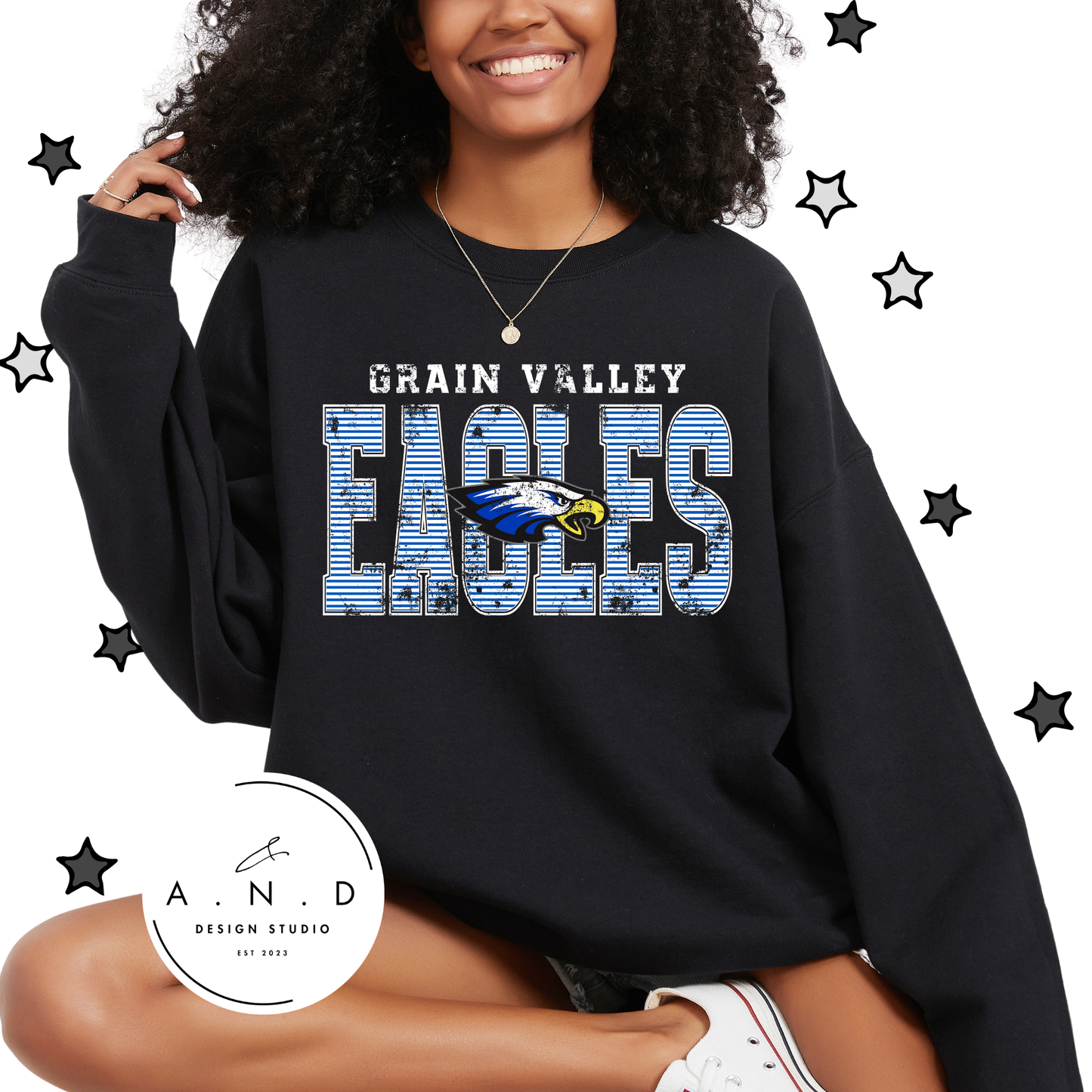 Eagles Stripe Distressed