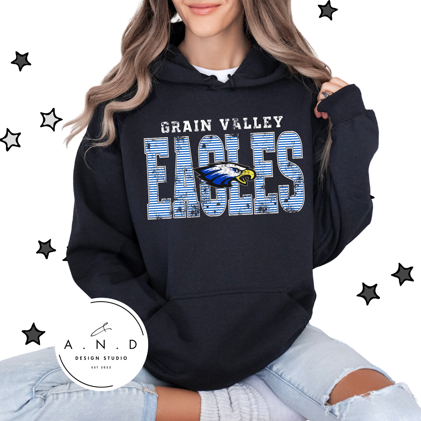 Eagles Stripe Distressed
