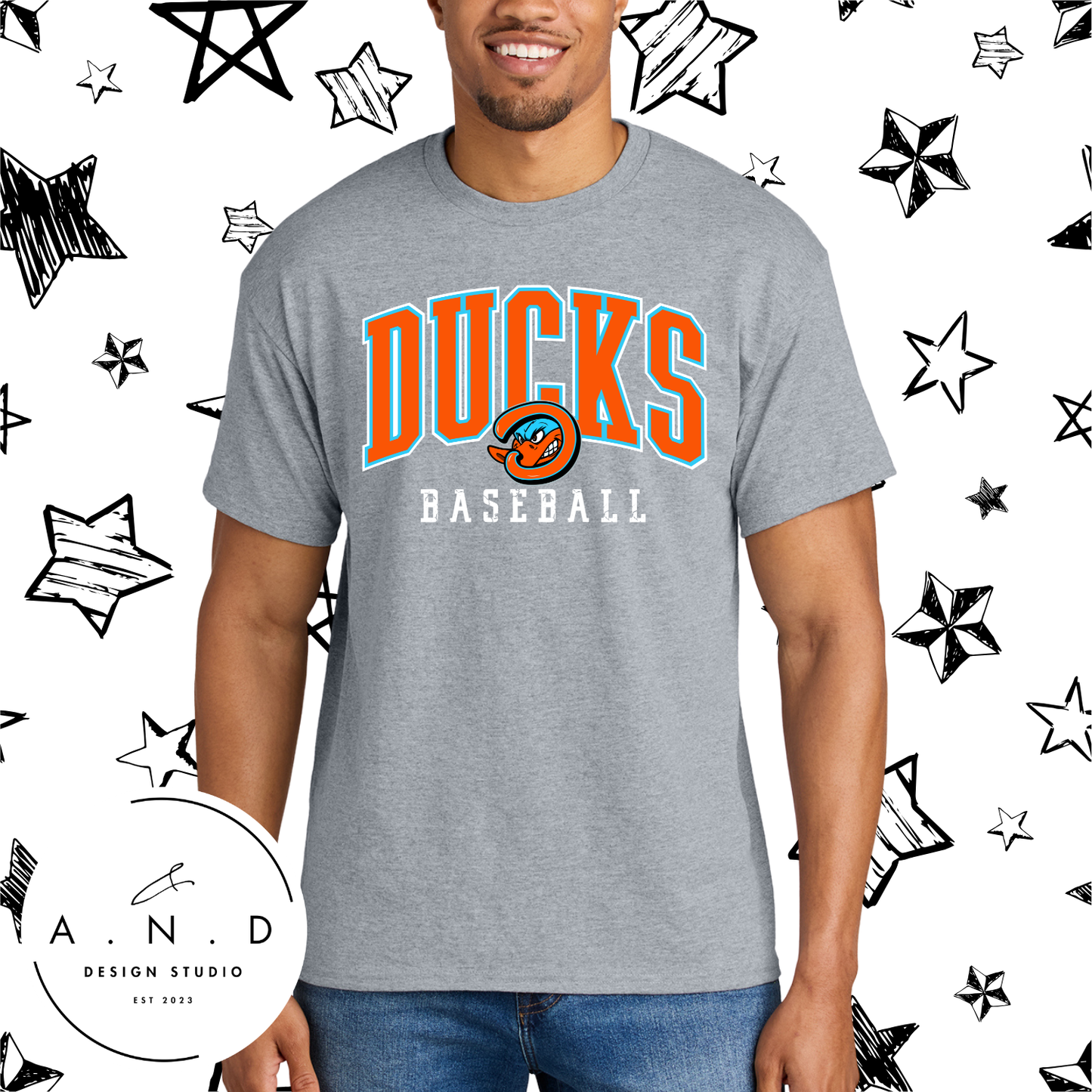 Ducks Baseball Stacked