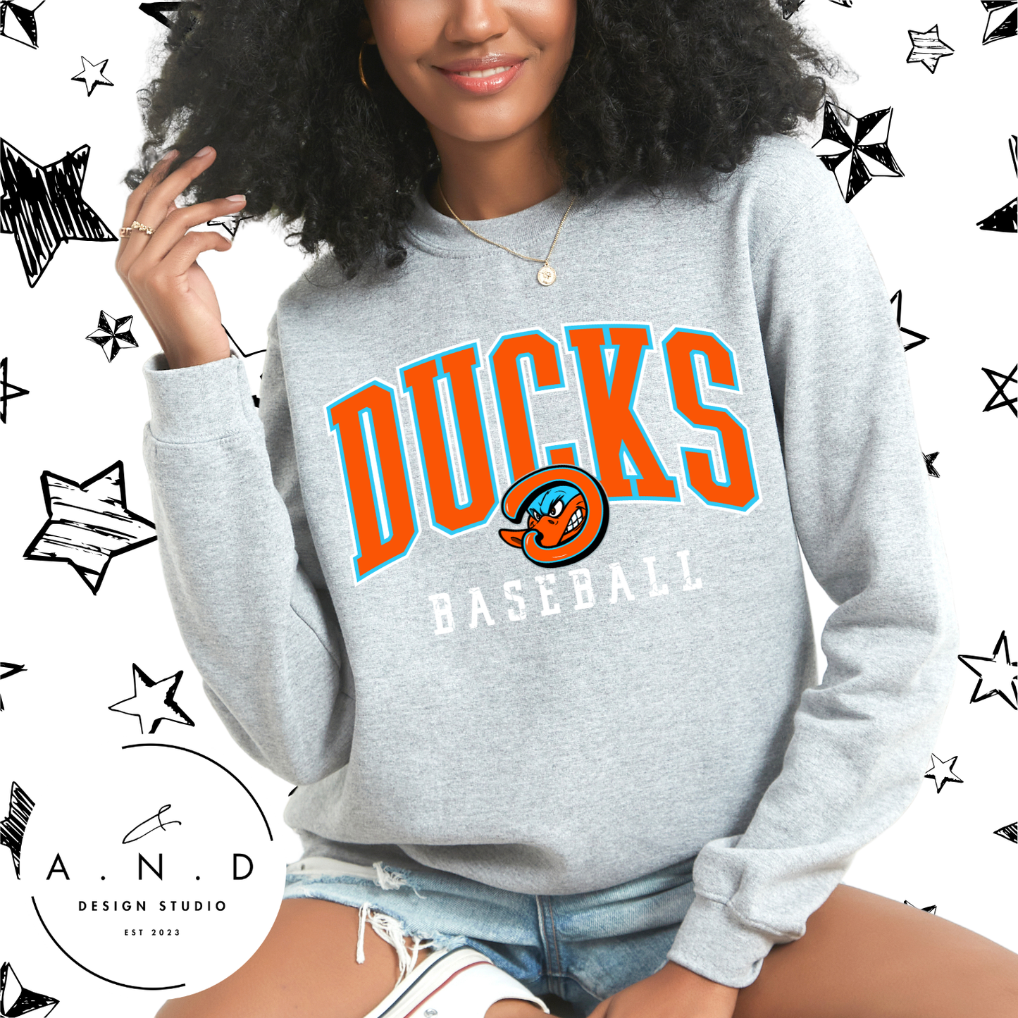 Ducks Baseball Stacked