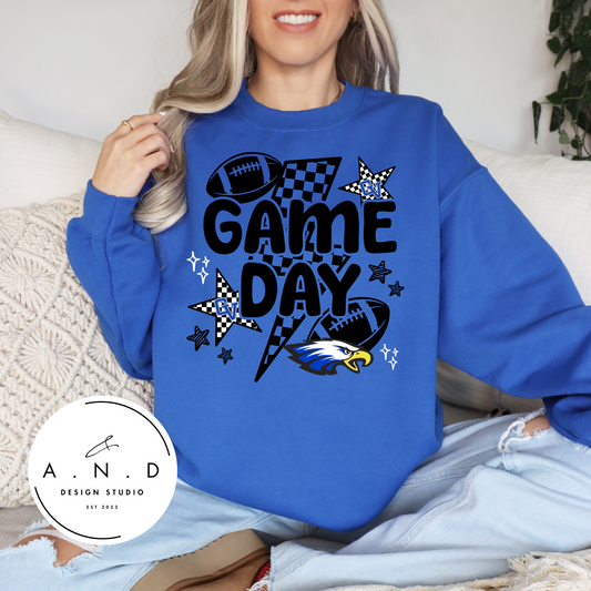 Game Day Eagles Football- lightening bolt