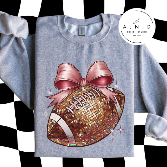 Faux Glitter Football
