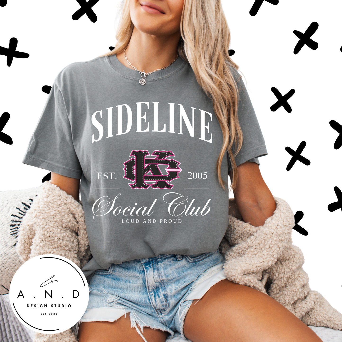 Sideline Social Club- KC Express- pink/black