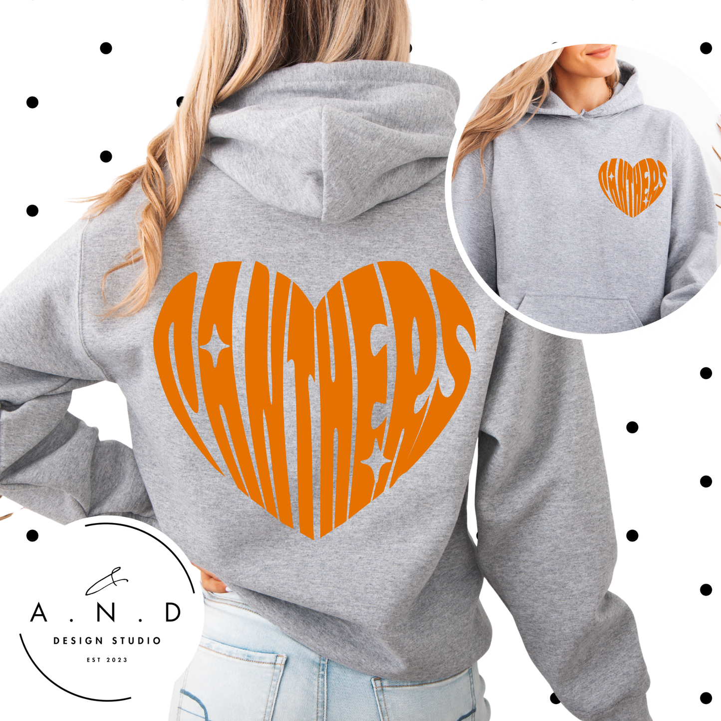 Panthers Heart Sweat Set