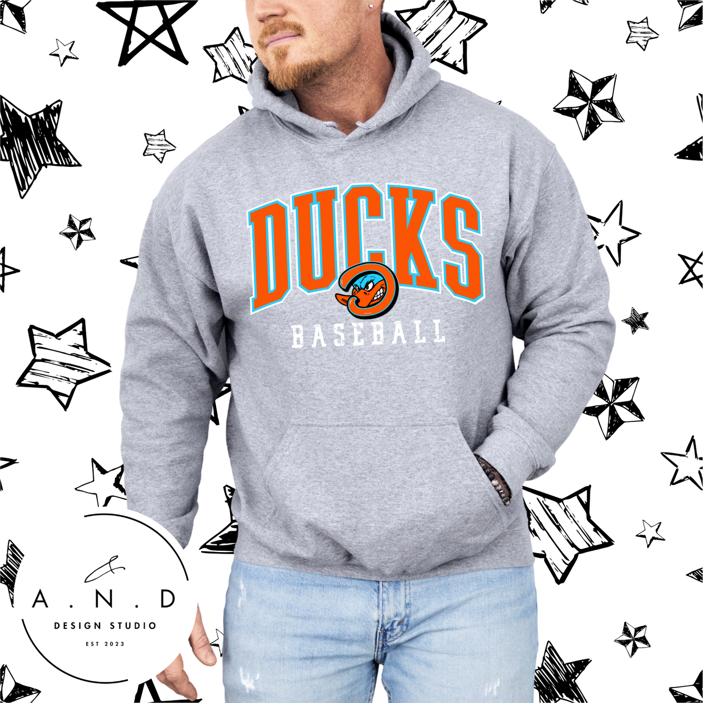 Ducks Baseball Stacked