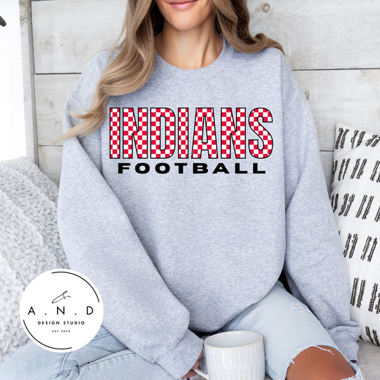 Indians Football Checkered