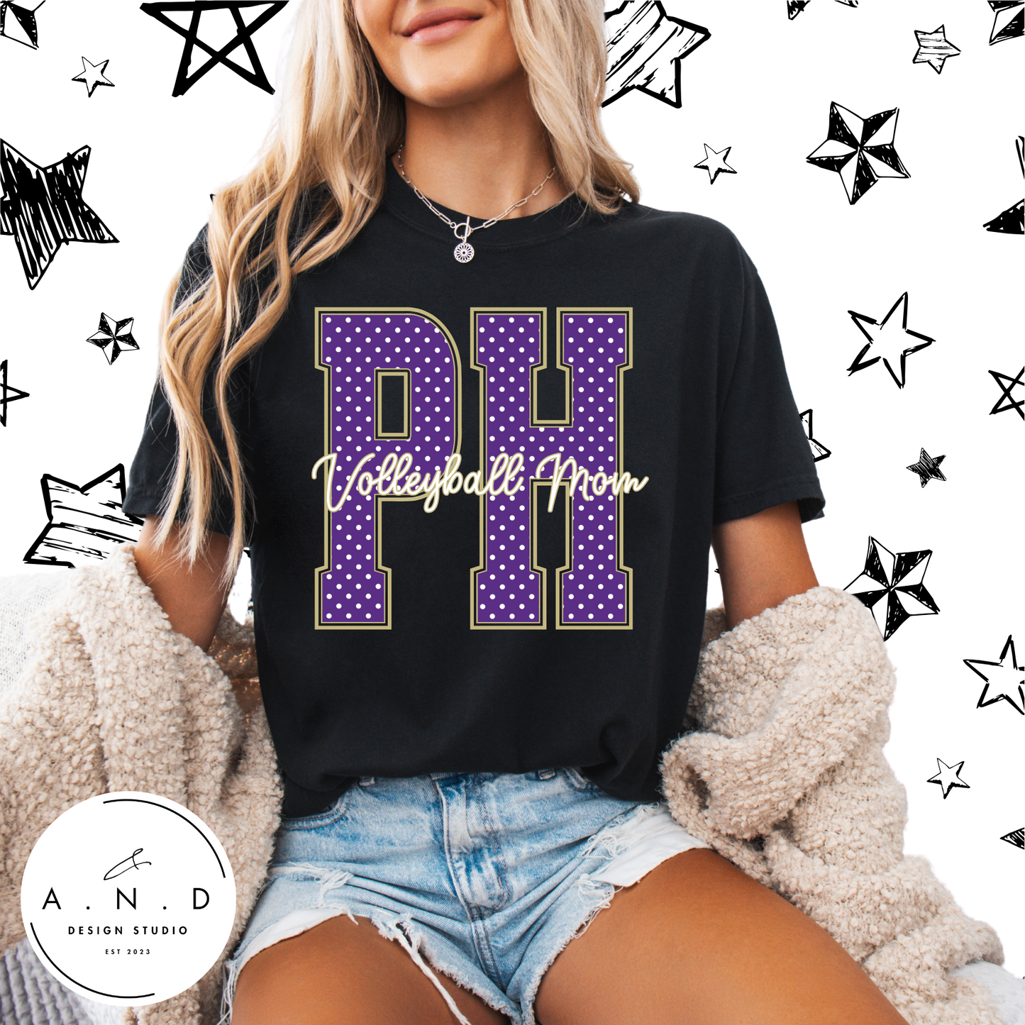 PH Polka Dots- Volleyball Mom