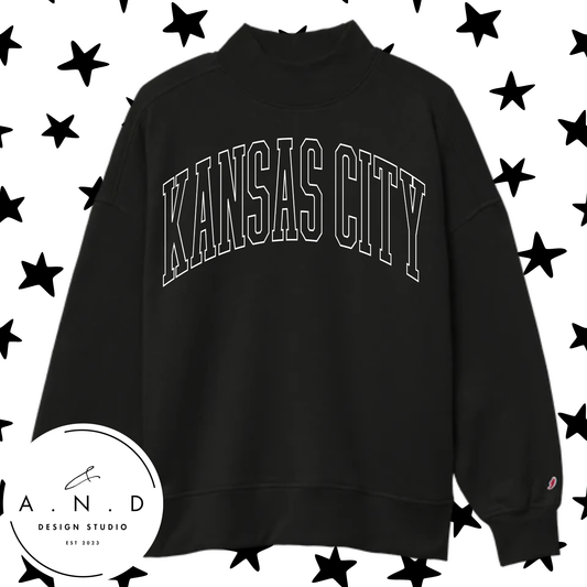 Kansas City Mock Neck Sweatshirt