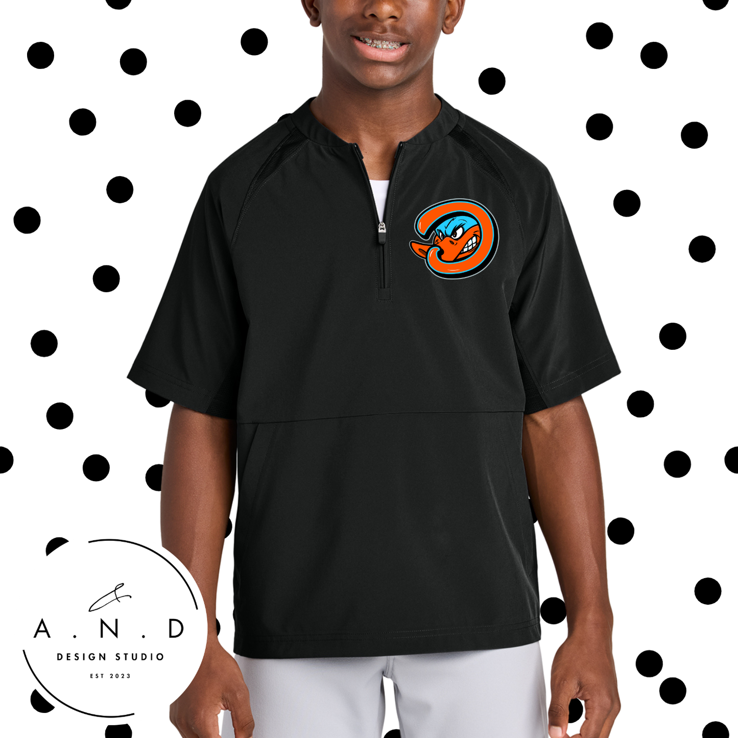 Ducks- 1/2 Zip Short Sleeve Jacket