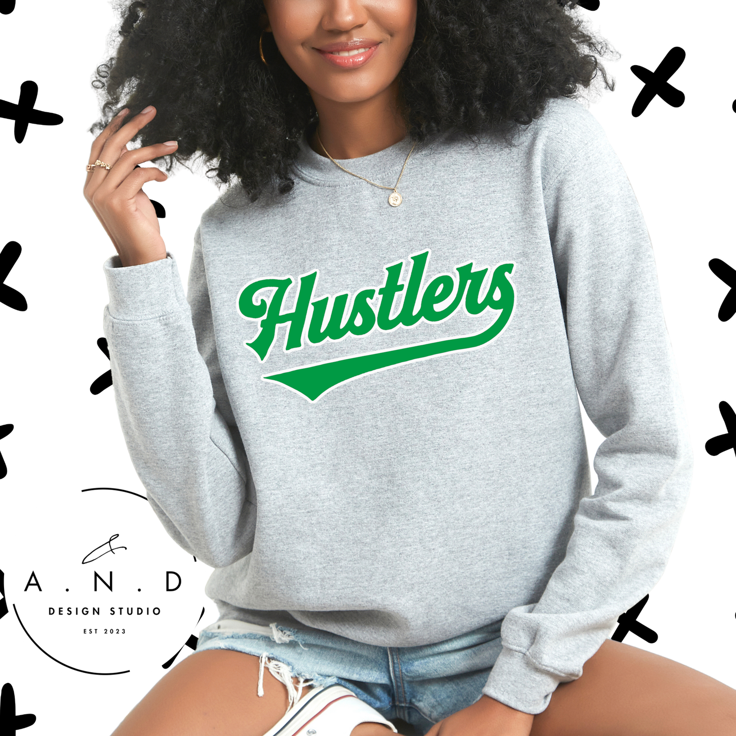 Hustlers Logo (green/white)