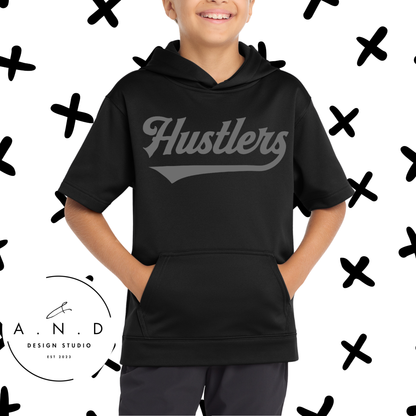 Hustlers- Fleece Short Sleeve Hooded Pullover