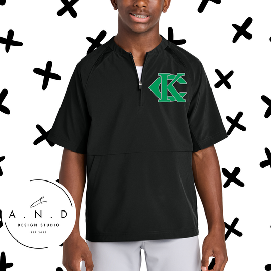 Hustlers- 1/2 Zip Short Sleeve Jacket