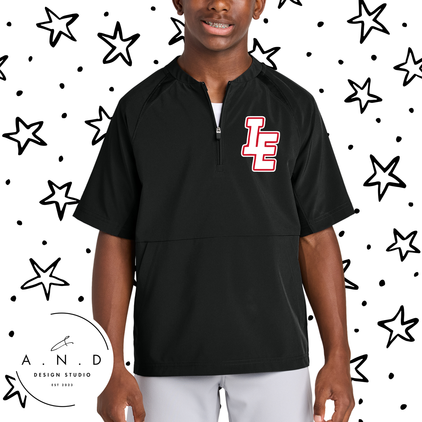 IE- 1/2 Zip Short Sleeve Jacket