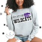 Blue Springs Wildcats Block Distressed