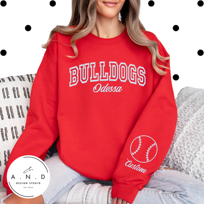 BULLDOGS - Custom Embroidery Sweatshirt