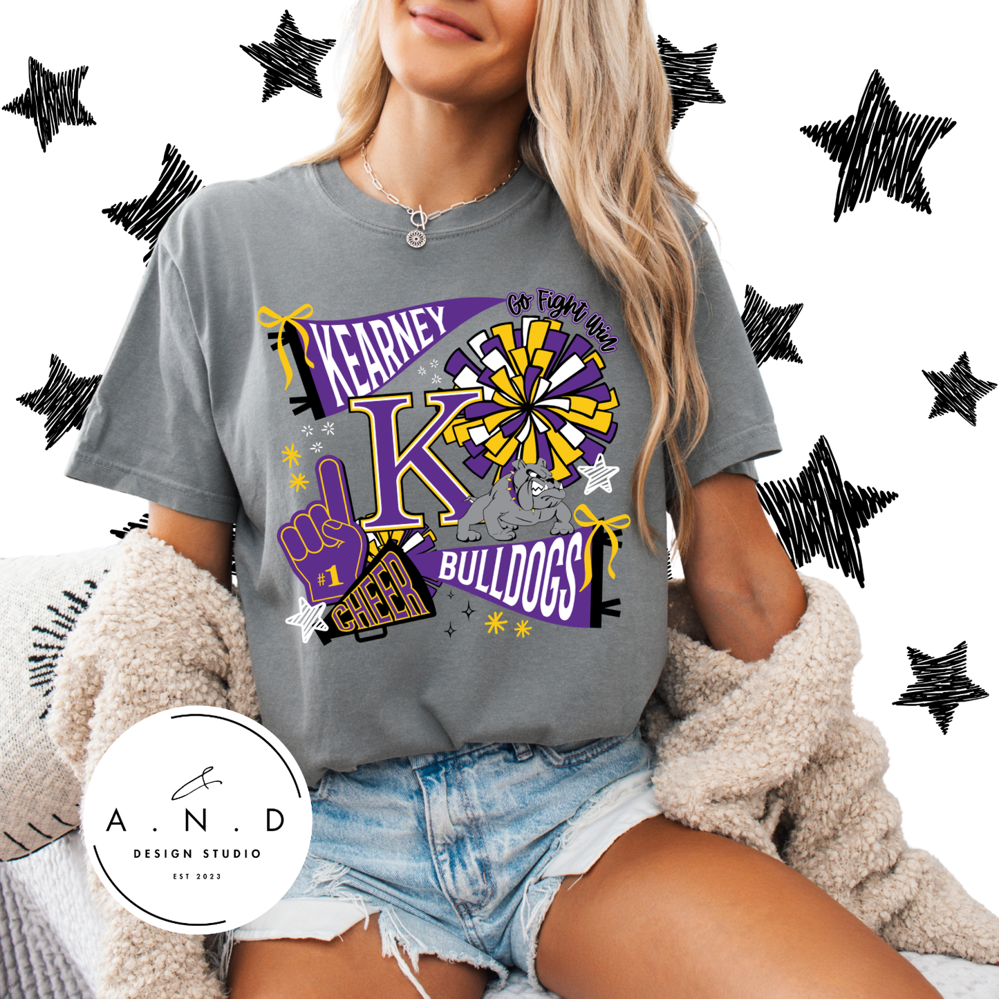 Kearney Bulldogs Cheer Doodle