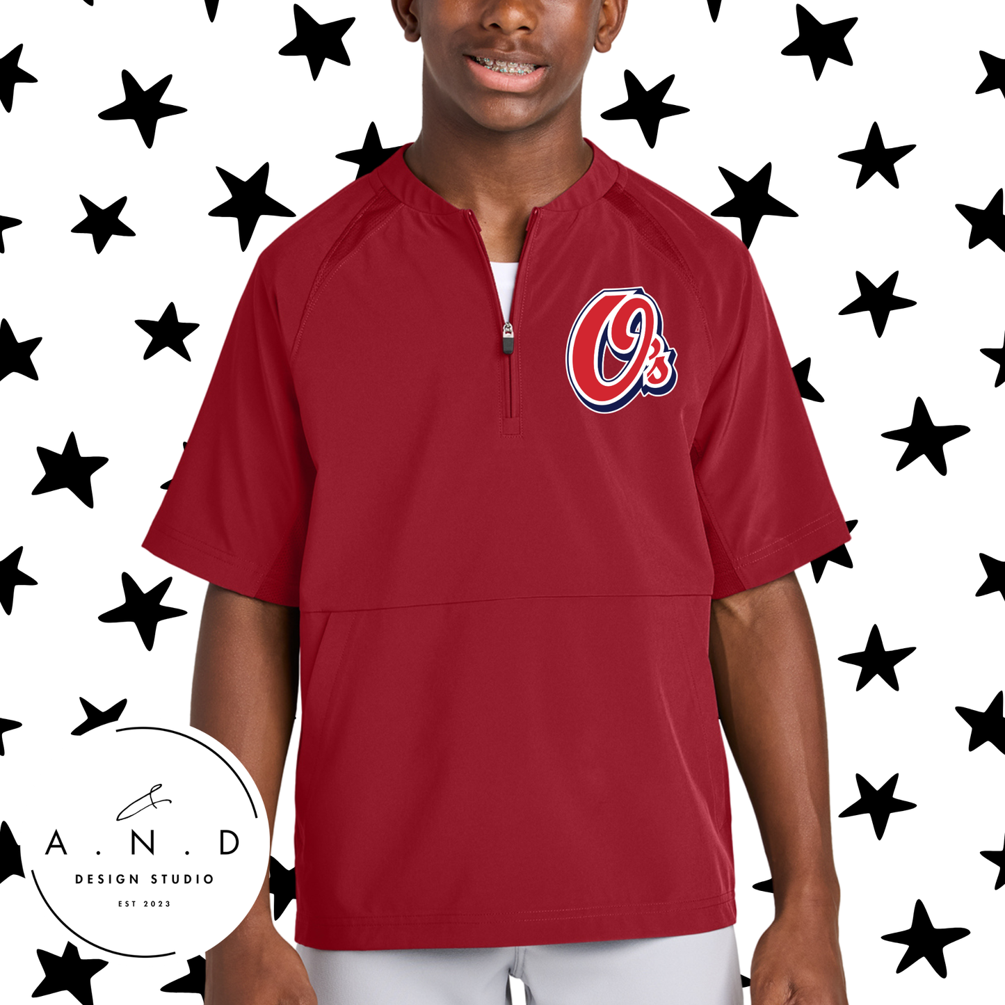 O's- 1/2 Zip Short Sleeve Jacket