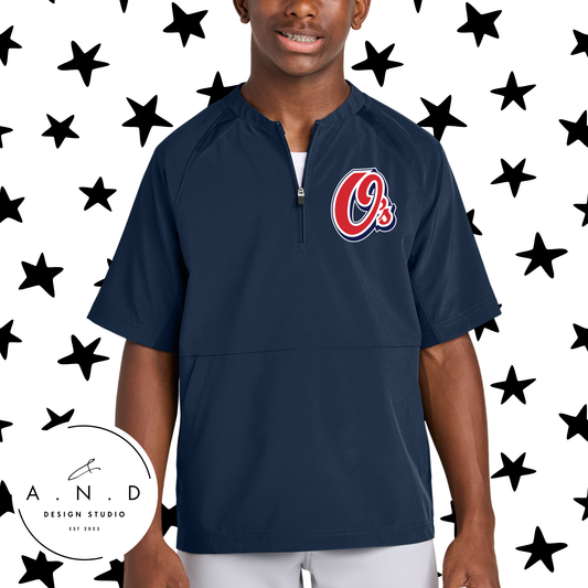O's- 1/2 Zip Short Sleeve Jacket