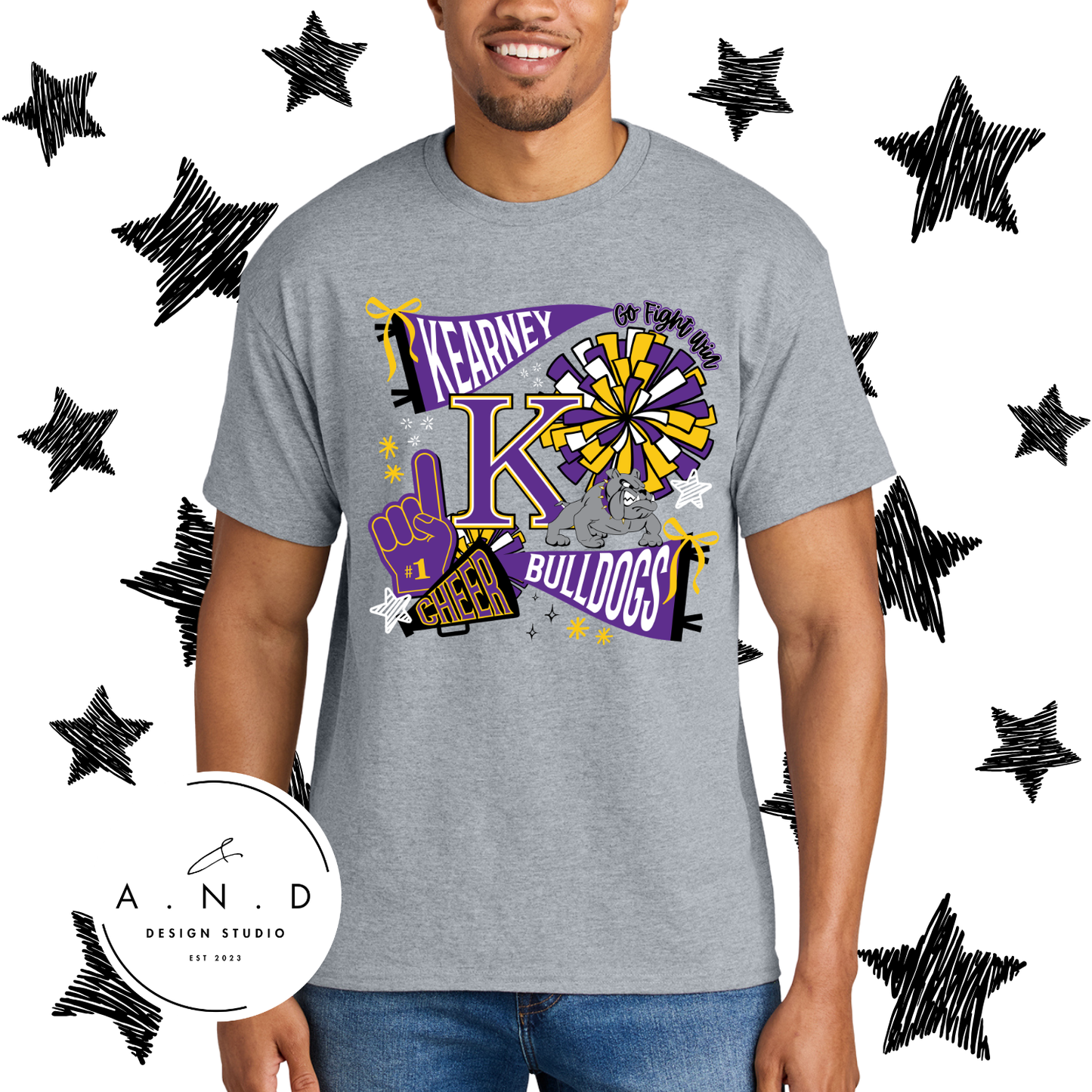 Kearney Bulldogs Cheer Doodle