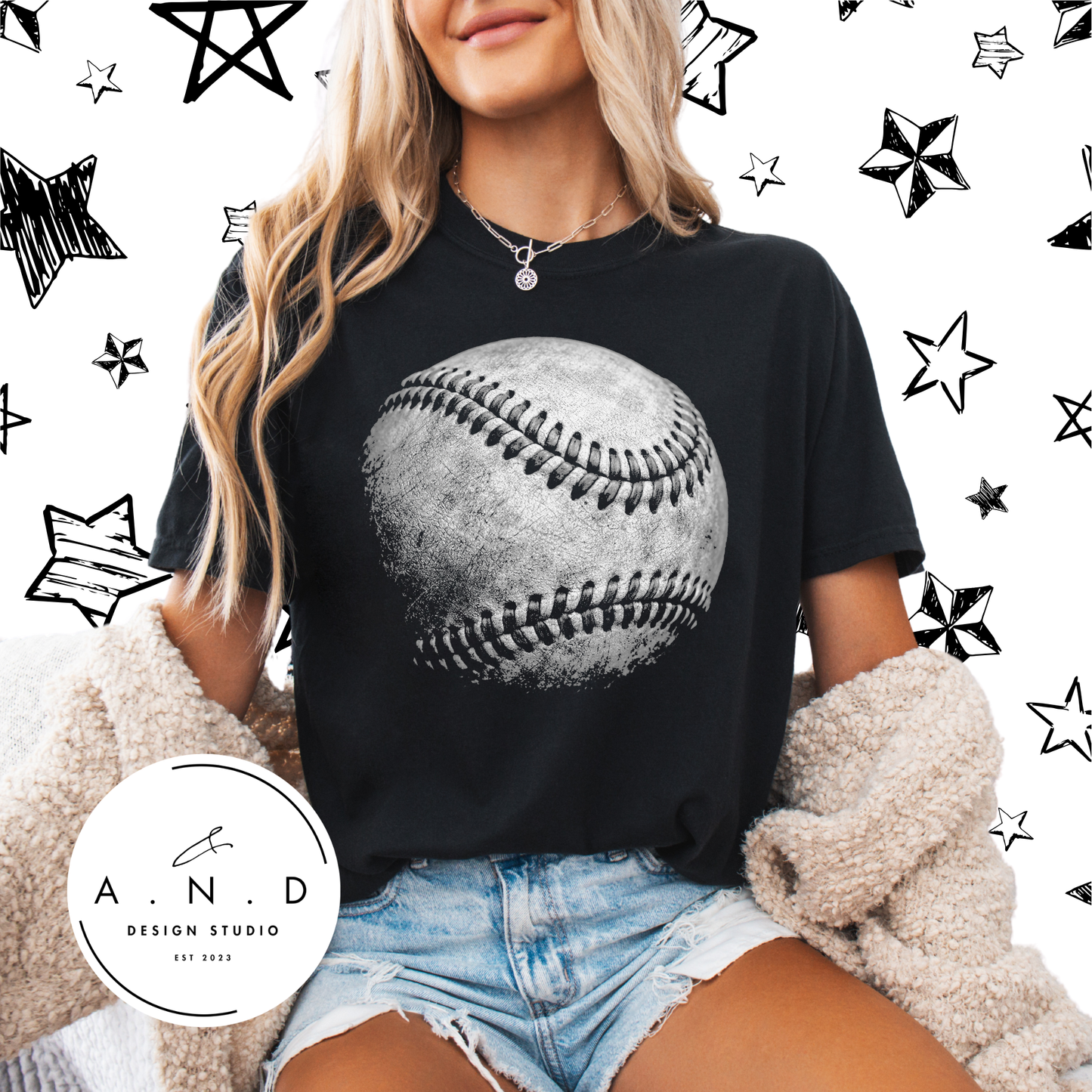 Distressed Softball/Baseball