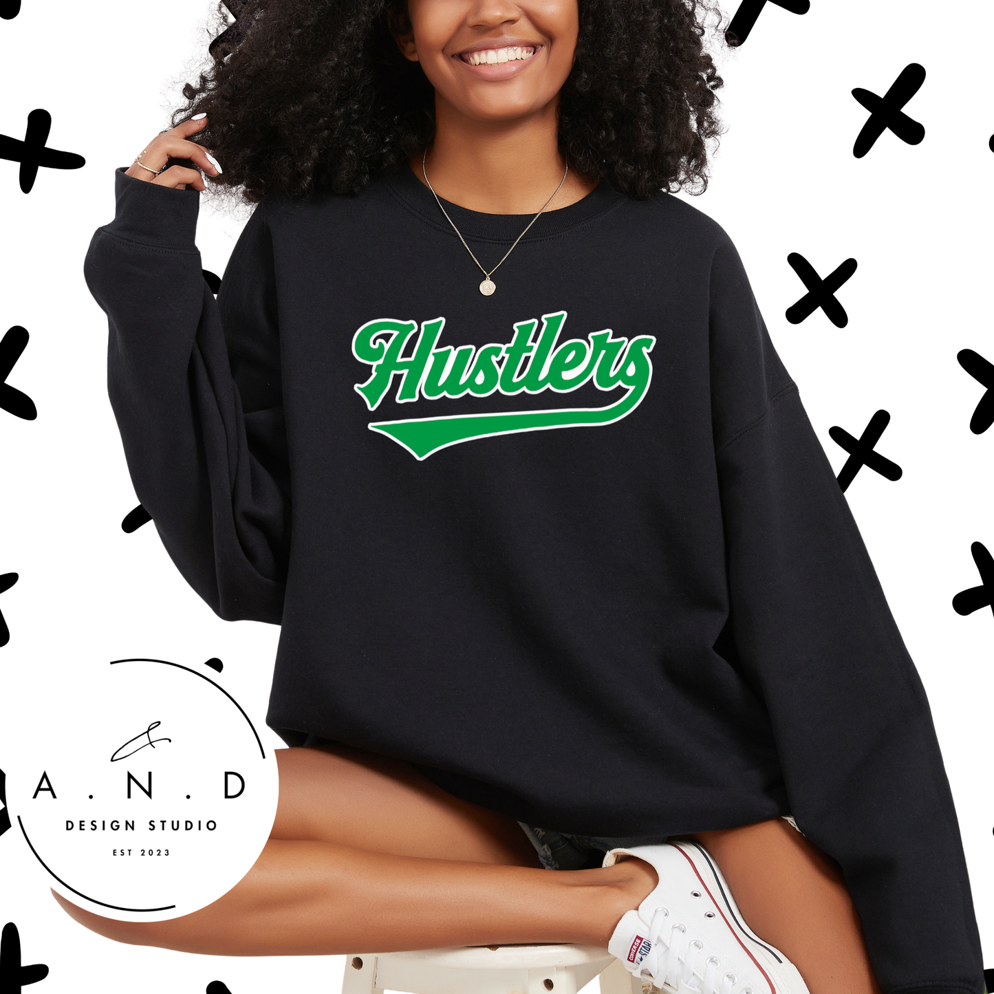 Hustlers Logo (green/white)
