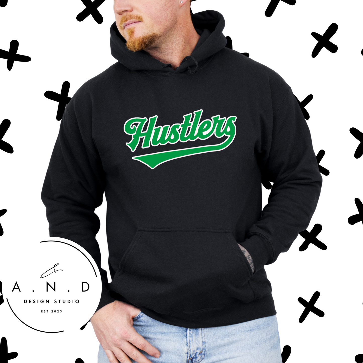 Hustlers Logo (green/white)