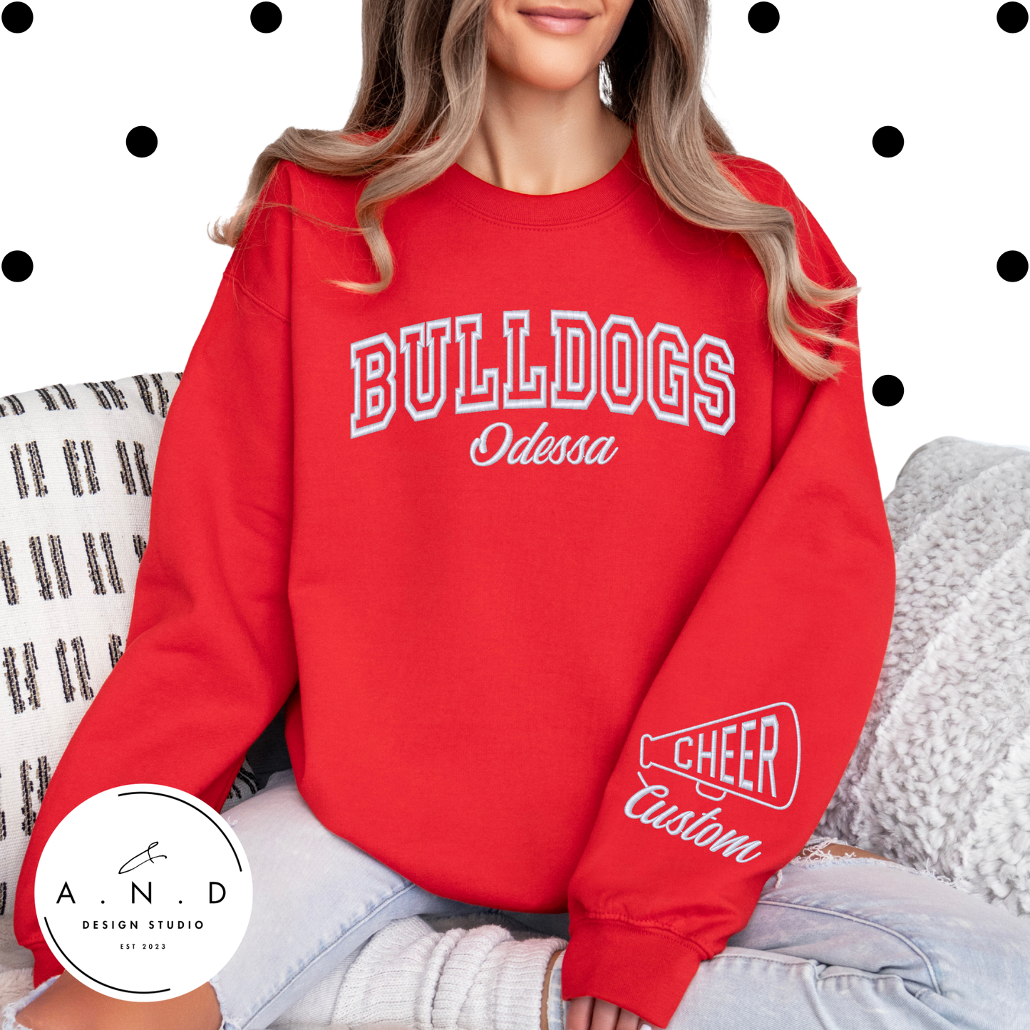BULLDOGS - Custom Embroidery Sweatshirt