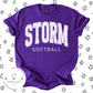 STORM Softball polka dots