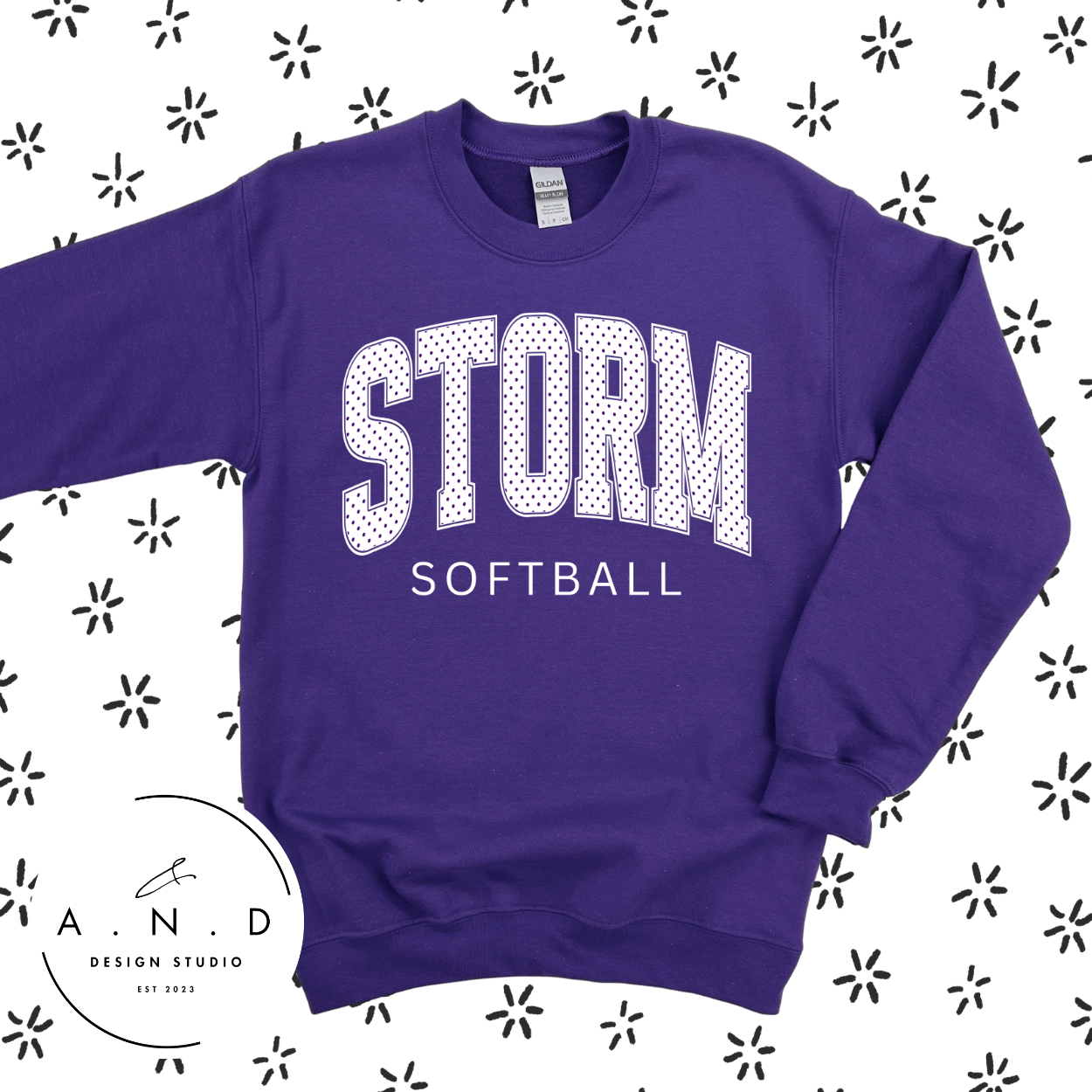 STORM Softball polka dots