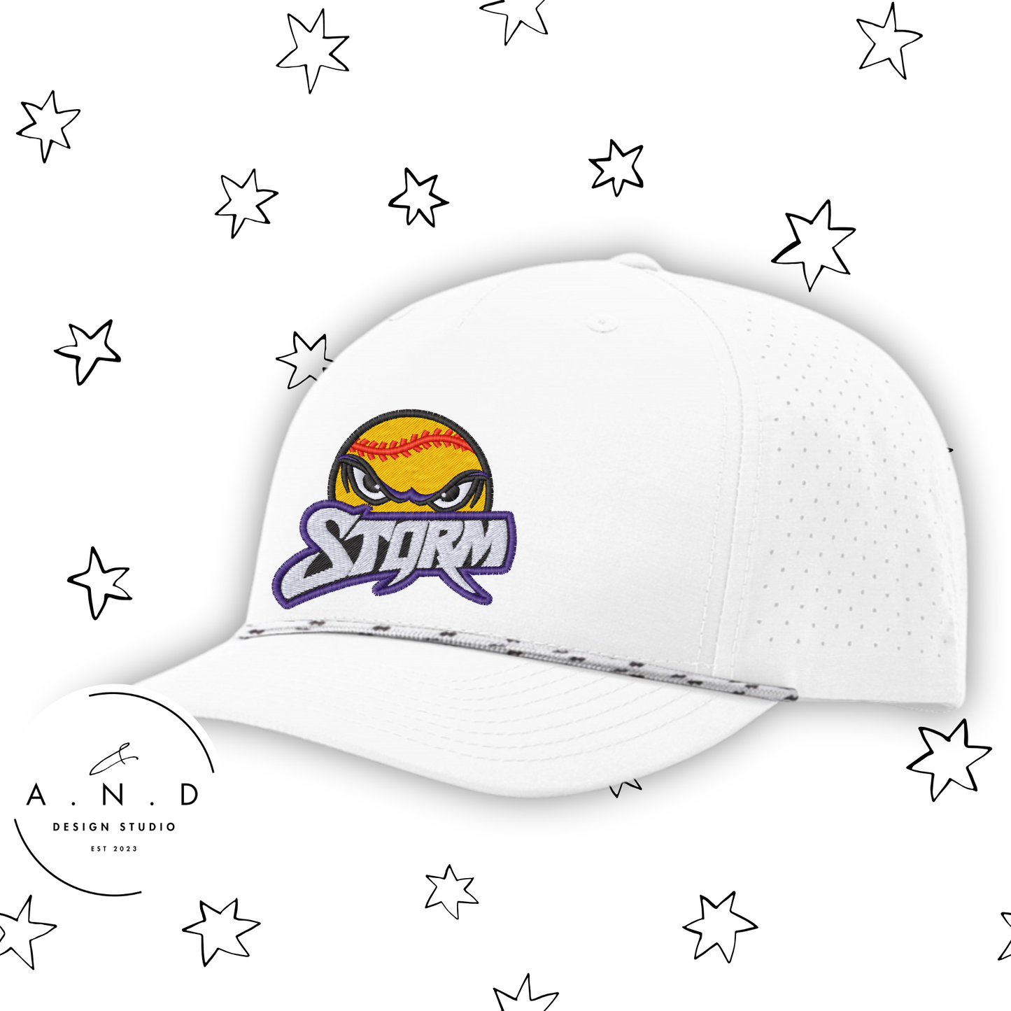 Storm Softball Embroidery Performance Rope Hat