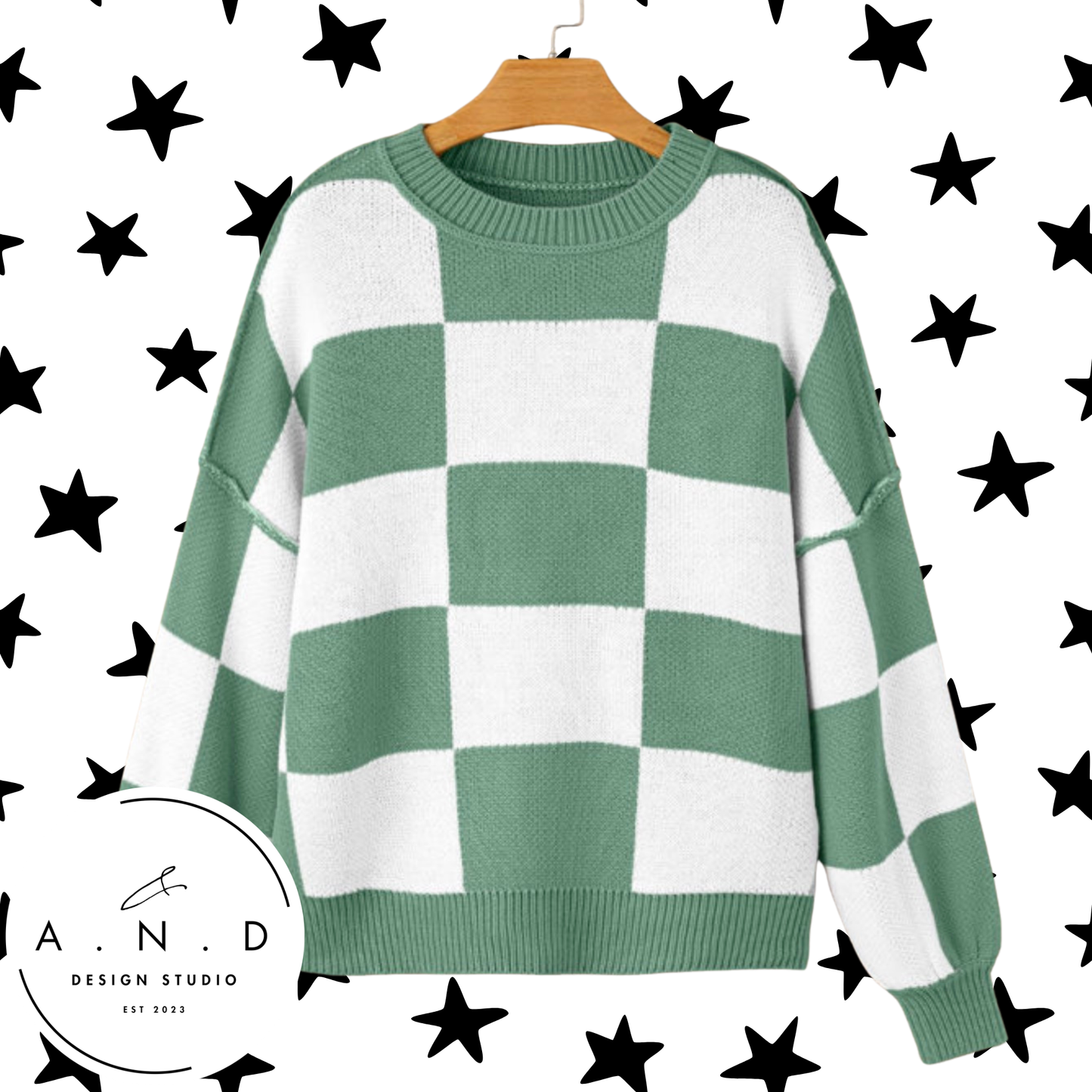 Green Checkered Sweater