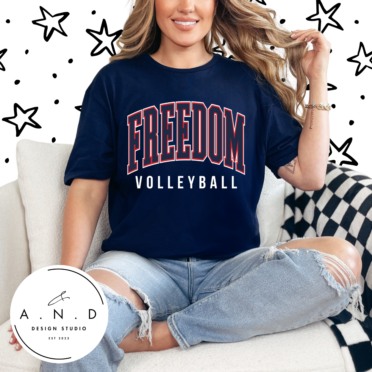 Freedom Volleyball Stacked