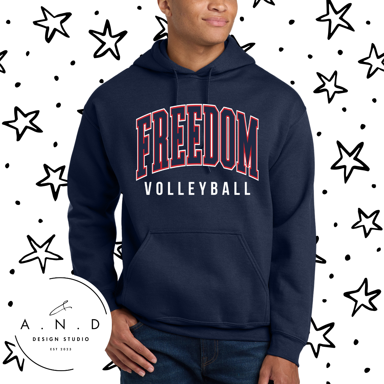 Freedom Volleyball Stacked