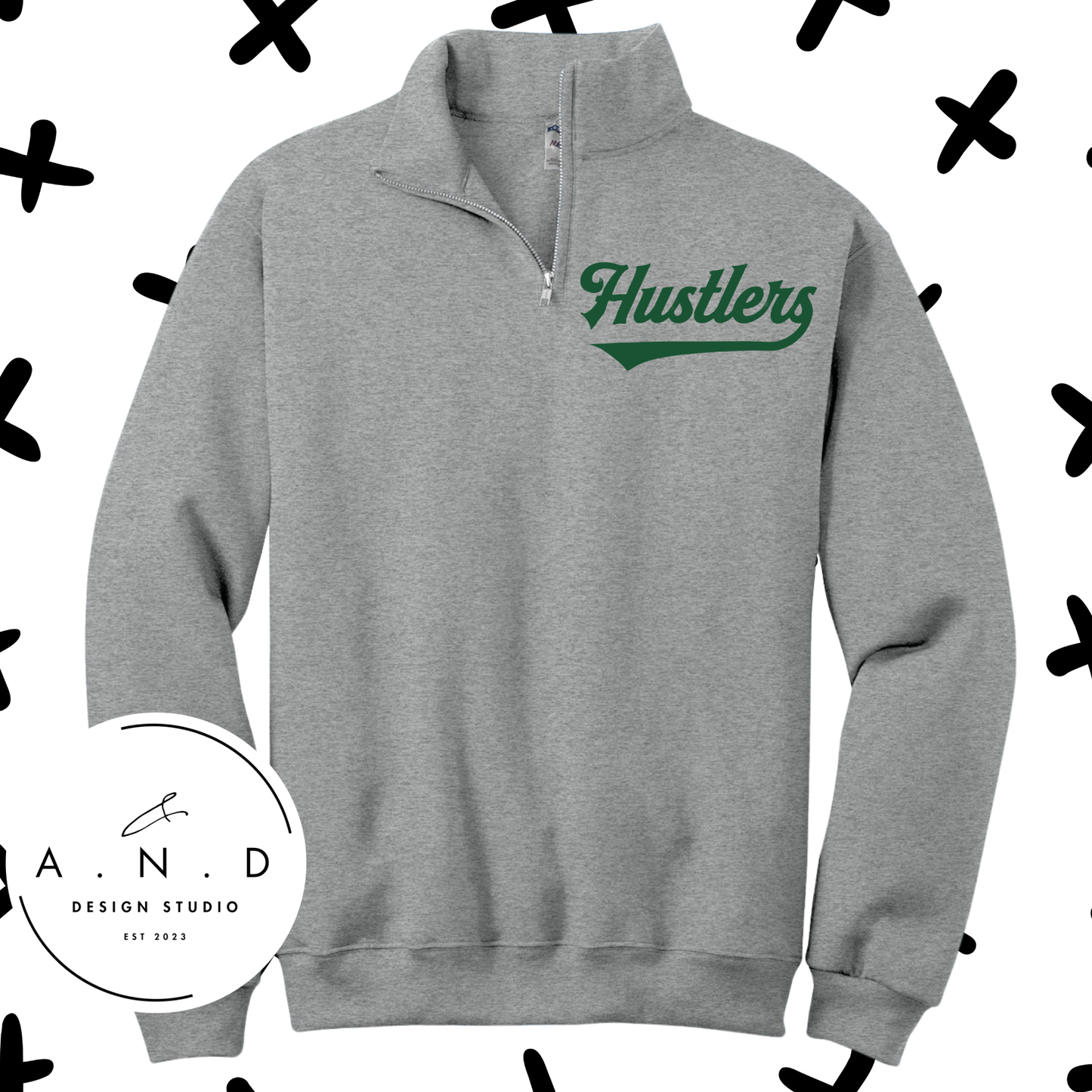Hustlers Baseball- Fleece Quarter Zip