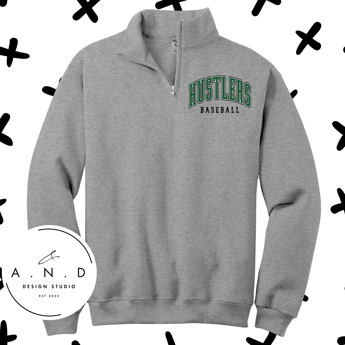 Hustlers Baseball- Fleece Quarter Zip