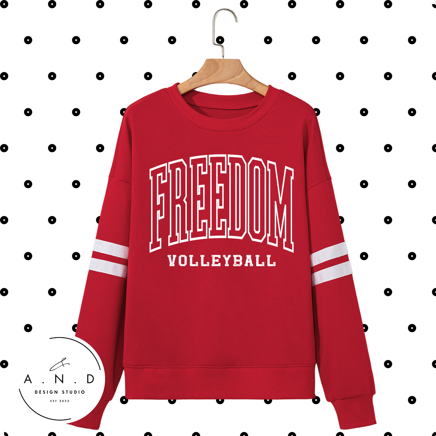 **PRE-ORDER** Freedom Varsity Stripe Lightweight Sweatshirt
