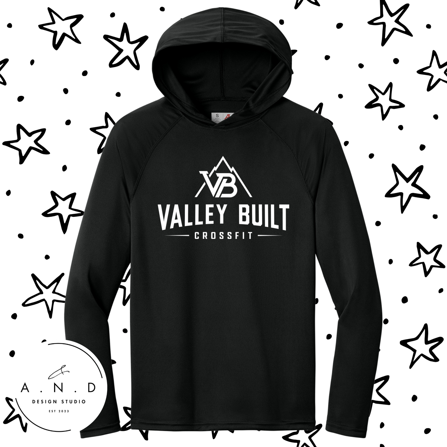 Valley Built- long sleeve hooded performance tee
