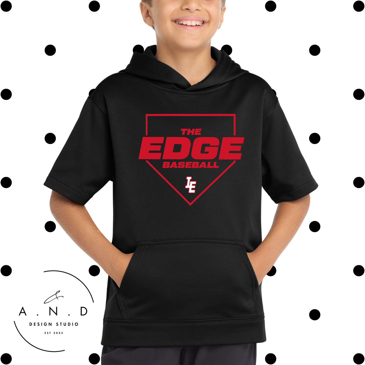 Inside Edge- Fleece Short Sleeve Hooded Pullover
