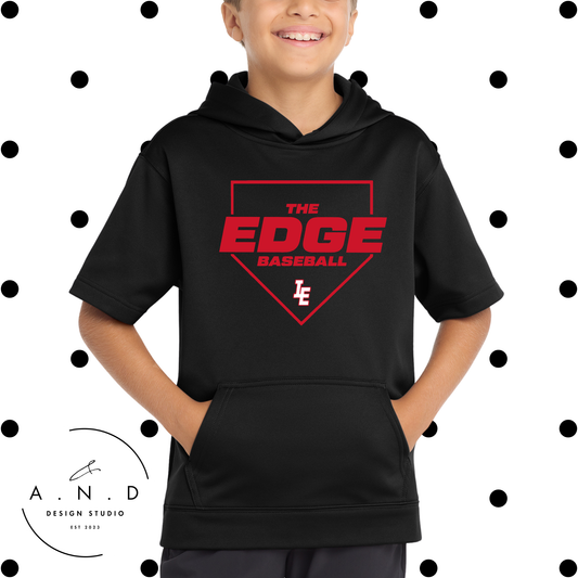 Inside Edge- Fleece Short Sleeve Hooded Pullover
