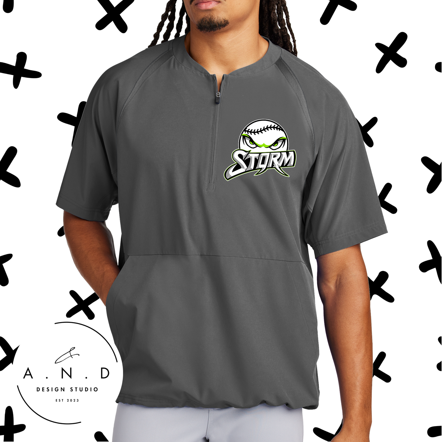 Storm Baseball- 1/2 Zip Short Sleeve Jacket