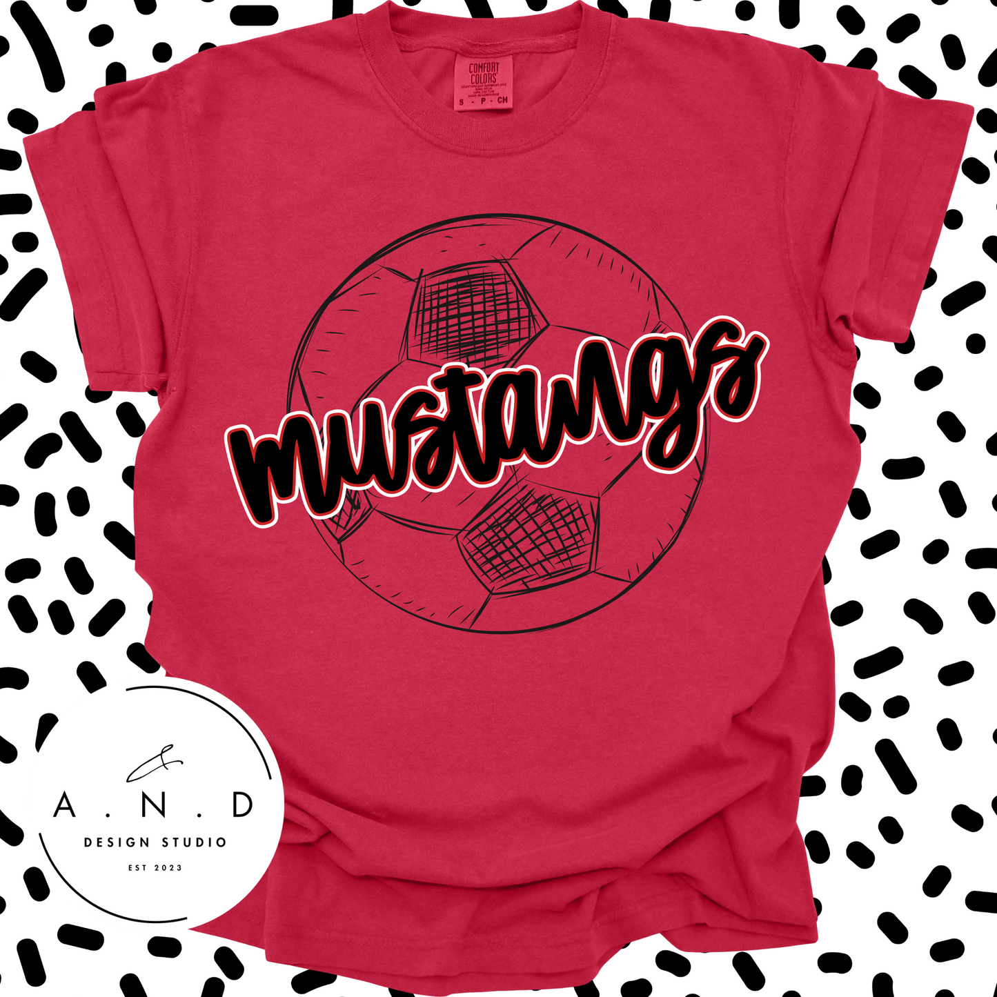 Mustangs Soccer- black