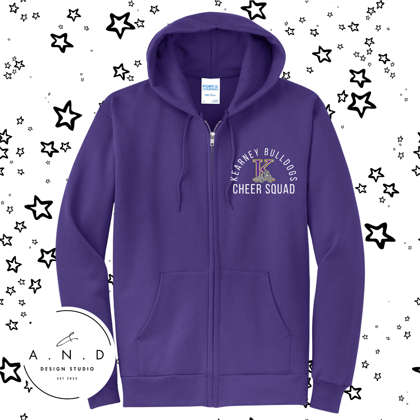 Kearney Bulldogs Cheer Squad- Full-Zip Jacket