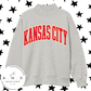 Kansas City Mock Neck Sweatshirt - Red & Yellow